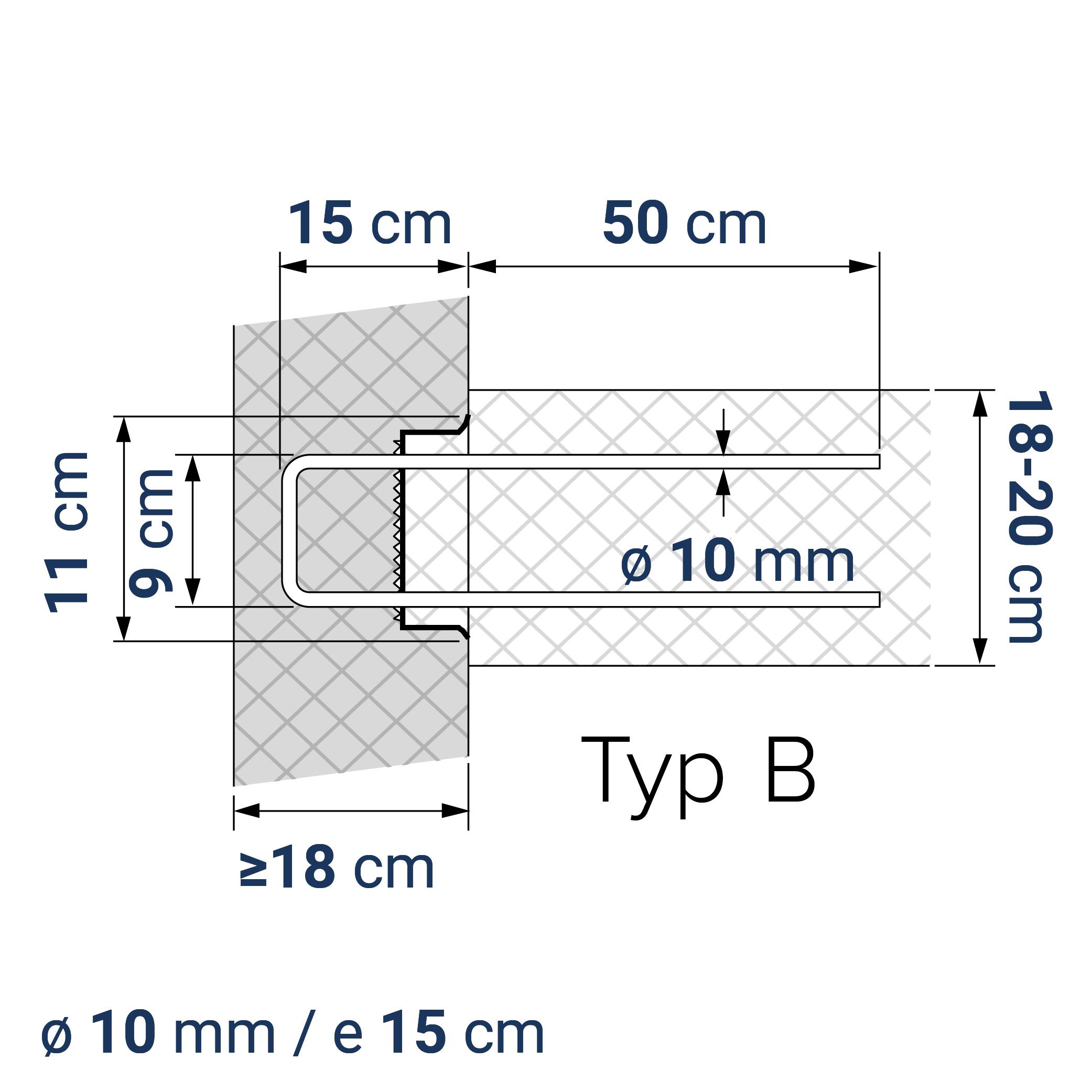 A431011120 7640324040141 BE-BOX® Bewehrungsbox Typ B09-10-15 h15 lü50 | Variante zu COMAX L112 | 125 cm | 5.65 kg/m